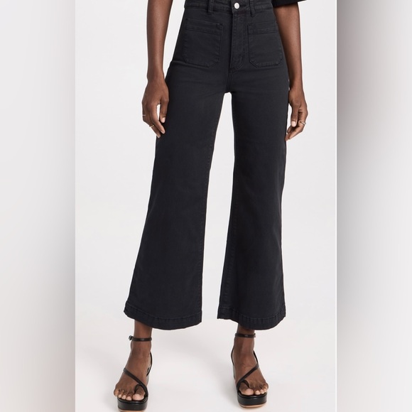 Rollas High Rise Wide Leg Black Sailor Jean BNWT - Picture 7 of 8